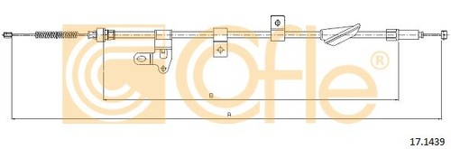 Cable parking brake - brake, for