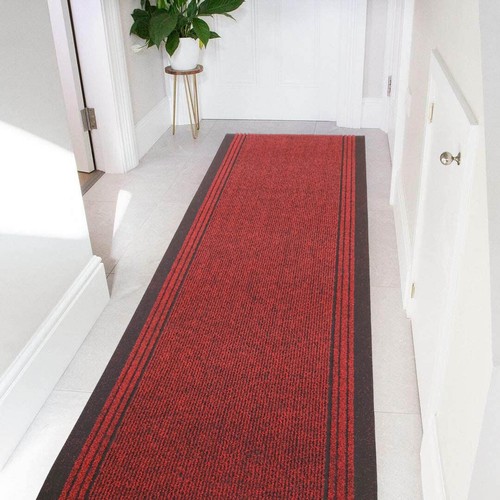 Red hall runner rugs - rugs, heavy