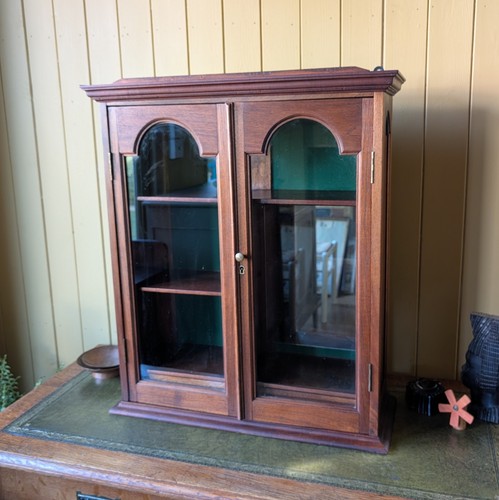 Victorian glazed wall cabinet - victorian,