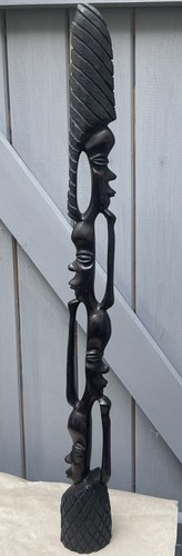 Tall carved abstract african - carved,