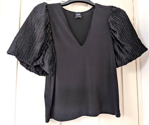 Zara black neck summer smart - black,
