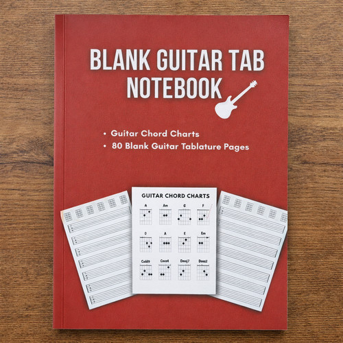 Blank guitar tab notebook - blank,