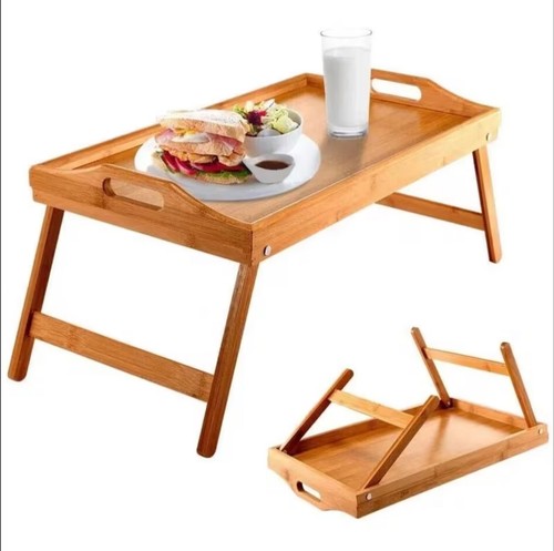 Bamboo bed tray table folding - bamboo,