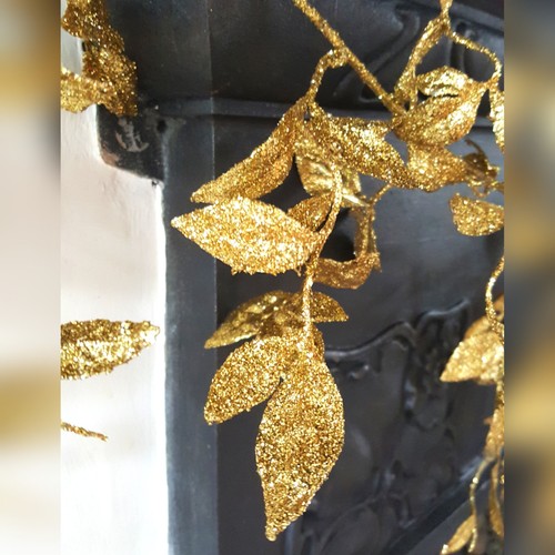 180cm glitter leaf - 180cm, christmas