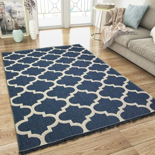 Navy rug 100 cotton - rug,
