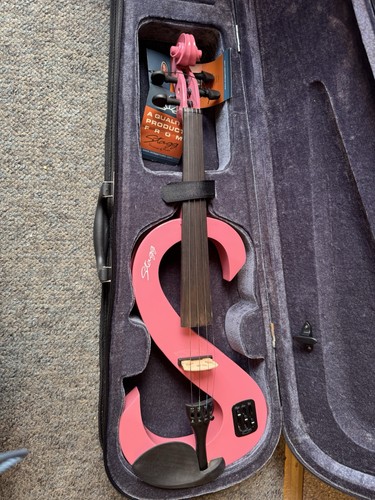 Electric violin pink wires - electric, pink.