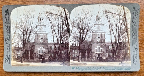 Independence hall stereoview - independence,
