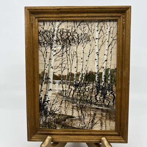 Rare oil painting - rare, birch