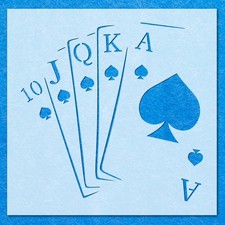 Poker Cards Stencil: Mylar