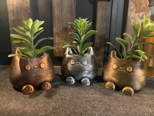 Vintage style cute cat flower - cute,