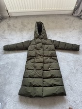Next Khaki Premium Long Padded Hooded Coat 6 Petite Rep£118.00