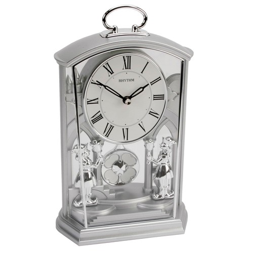 Rhythm silver carriage - carriage, mantel