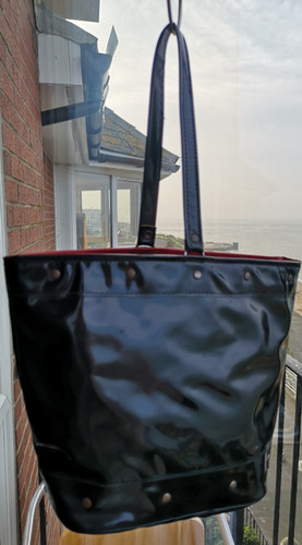 Vintage 1950s black patent - vintage,