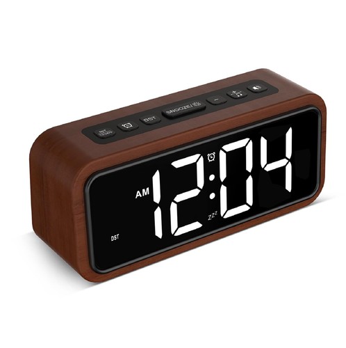 Wooden alarm clock loud - clock,,
