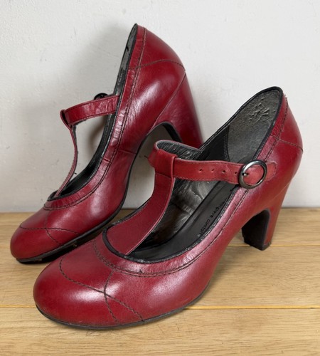 Red leather heel - m&s,