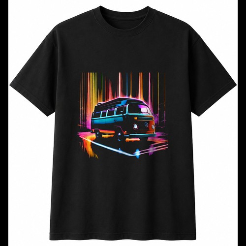 Camper van airbrush retro - camper,