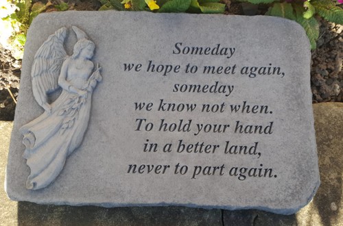 Large angel memorial stone - memorial,