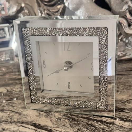Square mirrored glass - mirrored, desk