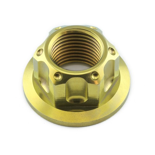 Titanium flanged axle nut - flanged,