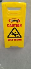 Wet Floor &  Cleaning In Progress Warning Sign A Frame. Yellow