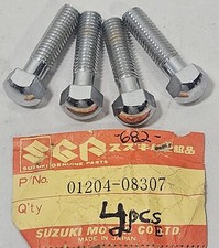 4pc NOS Suzuki Handlebar Clamp