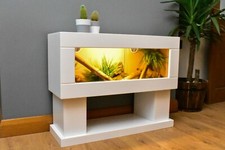 3ft Modern Reptile Vivarium with Low Display Stand - LED Light Included