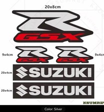 SuzukI GSXR Silver Red Badge