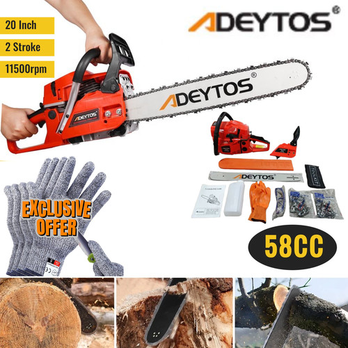 58cc petrol chainsaw - 20'', bar