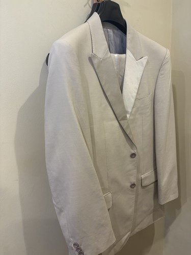 Versace cream tuxedo suit with - tuxedo,