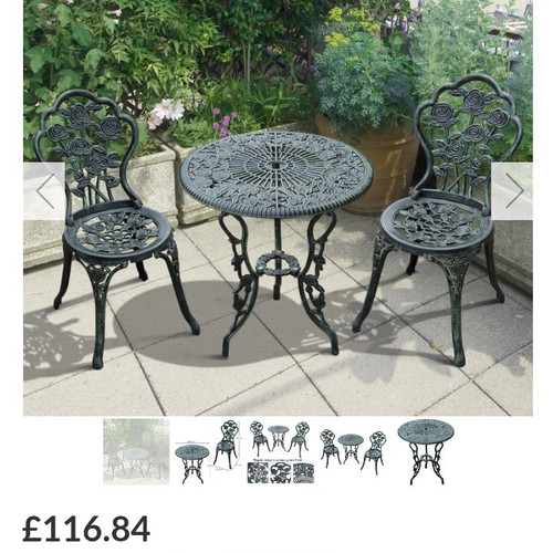 Outsunny aluminium bistro set - bistro,