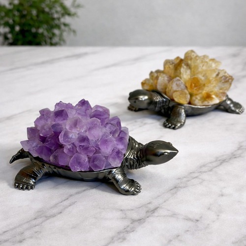 Amethyst crystal turtle - crystal,