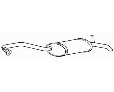 Rear exhaust silencer - silencer, back