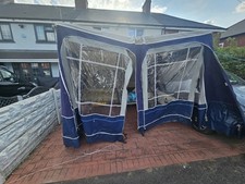 2004 Traigo Camplet Portable Tent White with Blue Roof Used