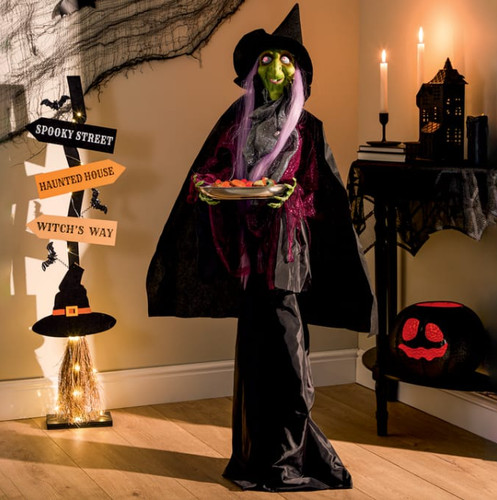 4ft animated halloween witch - animated,