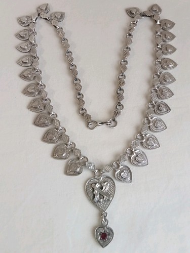 Vintage solid silver - , hearts
