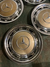 Original GENUINE Mercedes chrome /gold wheel caps W123 W126 W107 Hub Caps X4