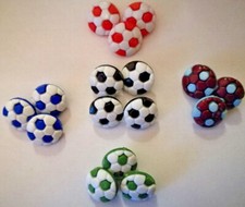 Football button 15mm shank back novelty buttons - 5 colours - Craft / Clothing