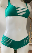 Agent Provocateur brat green bikini M L slashed Dakotta