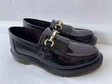 Dr Martens ADRIAN SNAFFLE SMOOTH LEATHER TASSEL LOAFERS CHERRY - UK SIZE 6