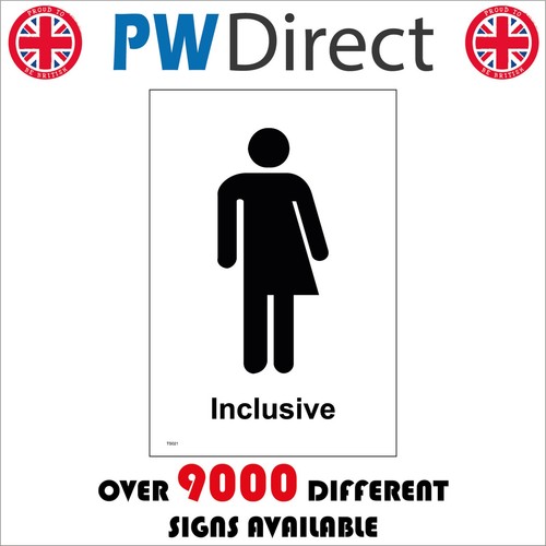 Sign inclusive toilets gender - inclusive,
