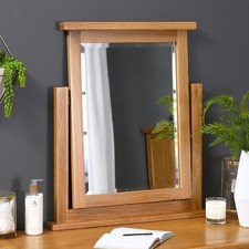 Cheshire Oak Vanity Dressing Table Mirror - Bedroom Furniture - AD17