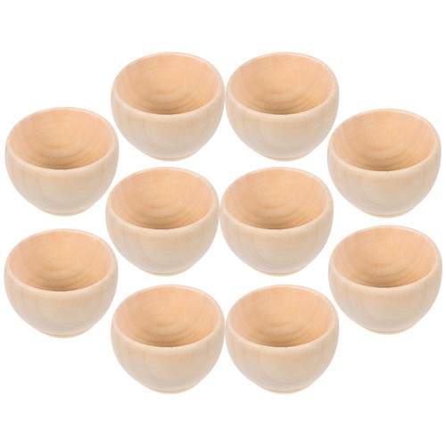 Pcs small wooden bowls - 10,