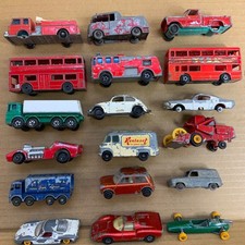 Vintage Matchbox Job Lot Vehicles Cars Bus Assorted Die-Cast X 15 Bundle