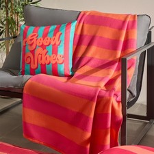 OHS Stripes Print Throw Soft