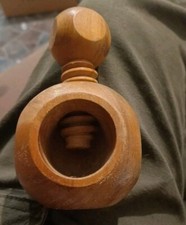 Vintage  Screw Wooden pipe nutcracker Wood  Vintage  Treen  Hand Carved No 1 