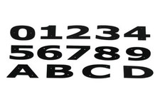 BLACK ACRYLIC HOUSE NUMBERS TAHOMA FONT INDIVIDUAL SINGLE 50MM / 75MM FREE POST