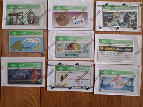 Nine phone cards all - cards,