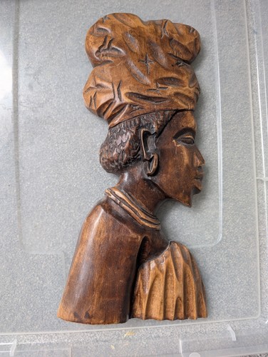 Carved african wooden wall - carved,