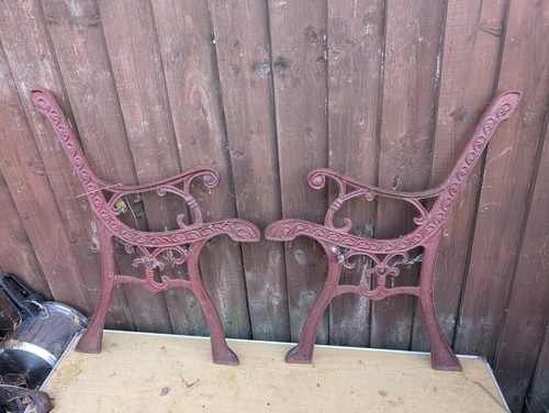 Vintage cast iron garden - iron, bench