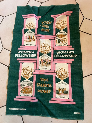 Rare vintage tea towel - vintage,